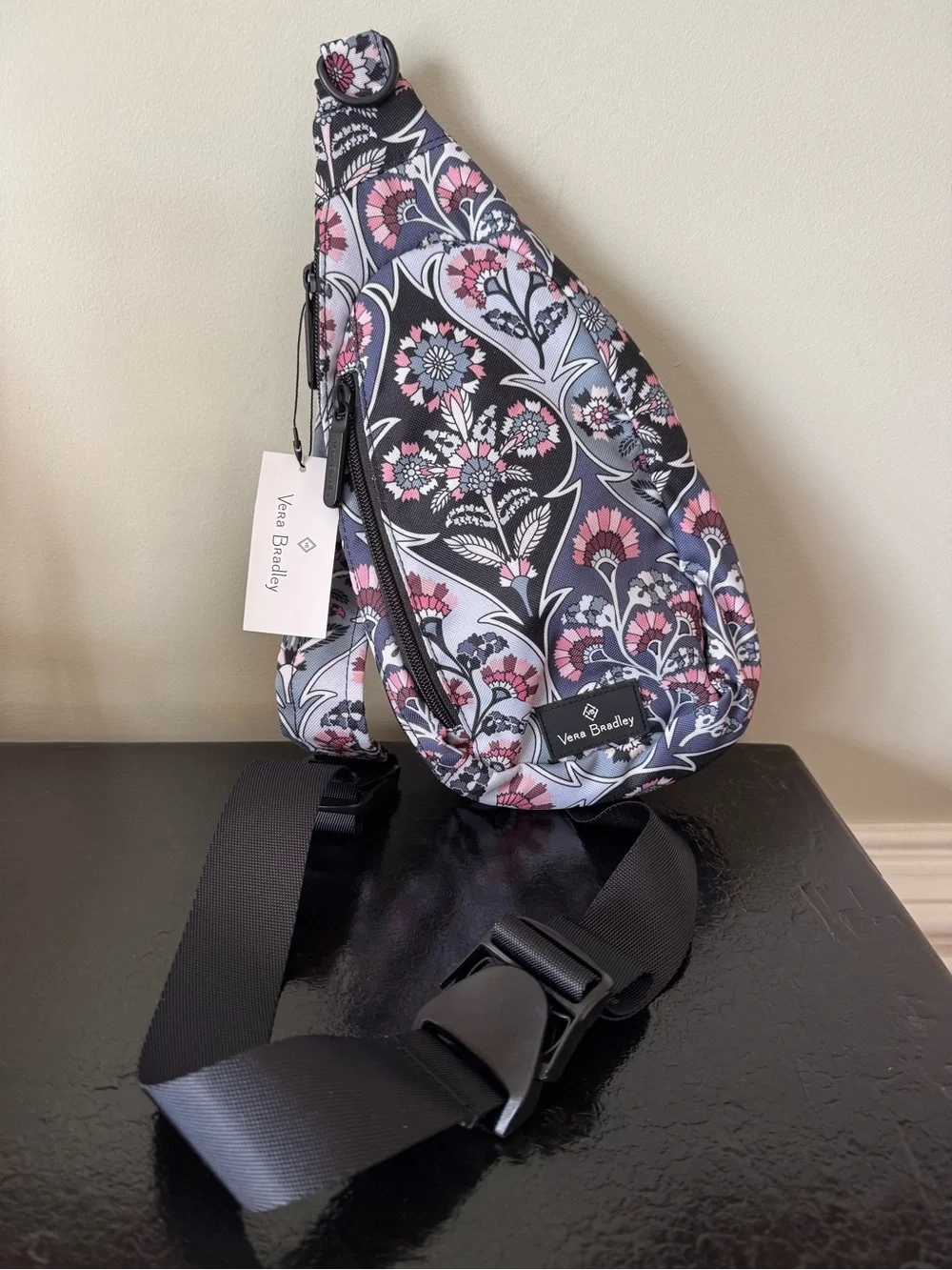 Vera Bradley Lighten Up Essential Compact Sling Bag in Ornate Blooms NWT